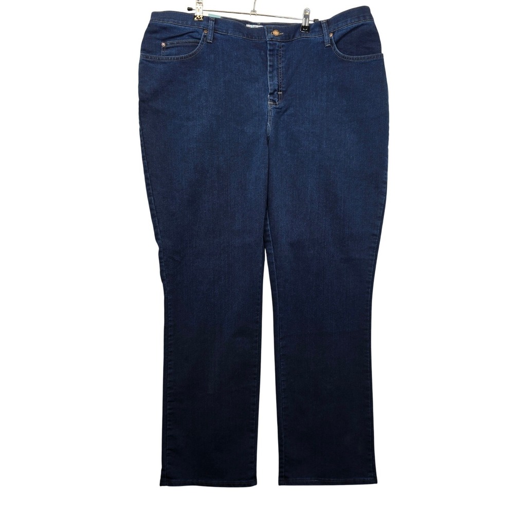 Lee Relaxed Fit Straight Leg Jeans Womens Plus 24W 24x32 Long 24T Dark Wash NWT